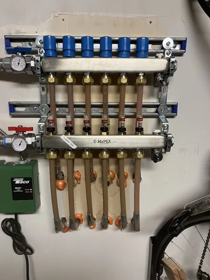 Plumber performing Leak Detection at a residential property in Middlebury